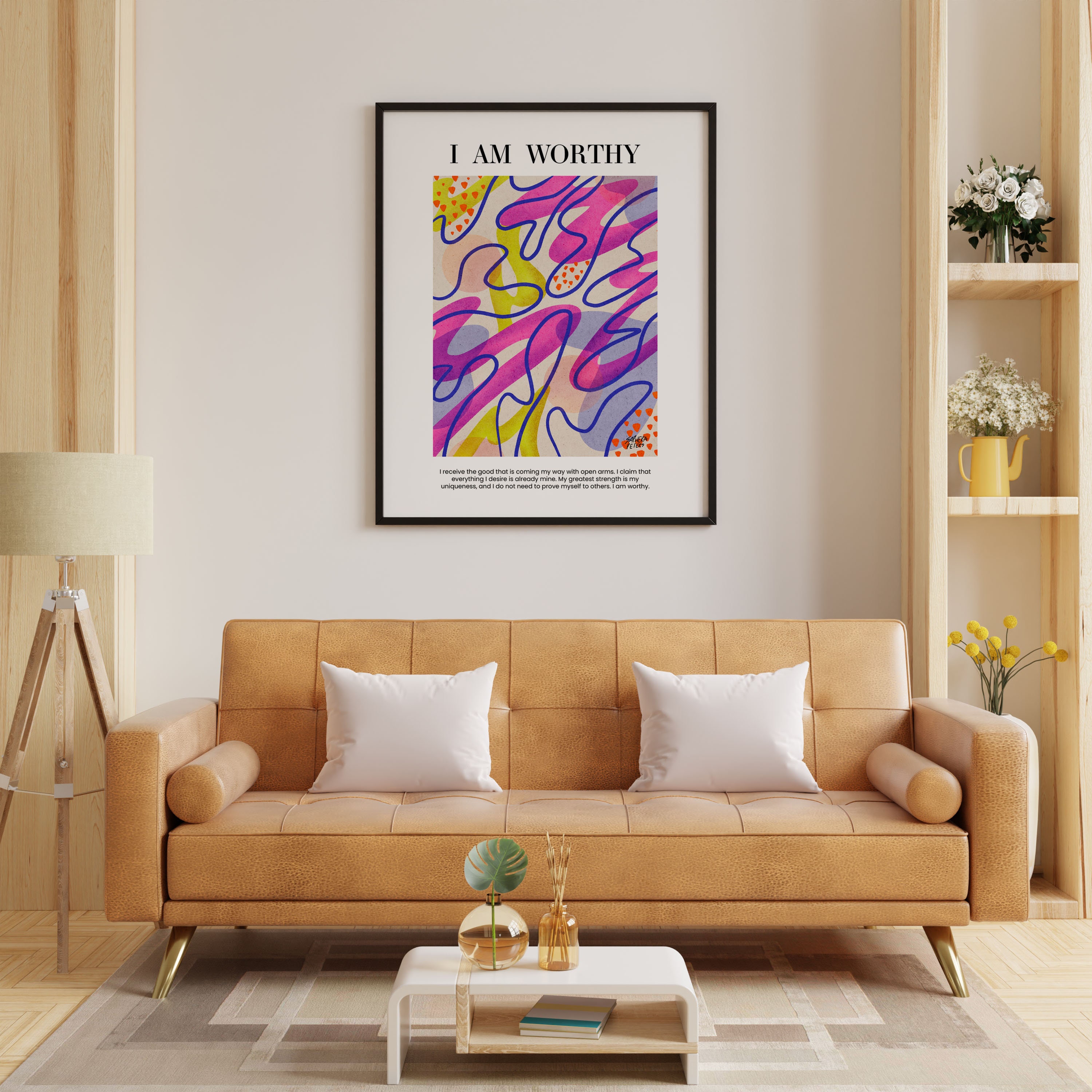 Printable Daily Affirmation Wall Art I Am Worthy Daily - Etsy