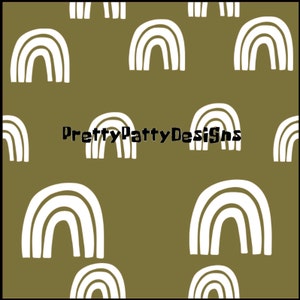 Army green rainbow  seamless pattern png digital download