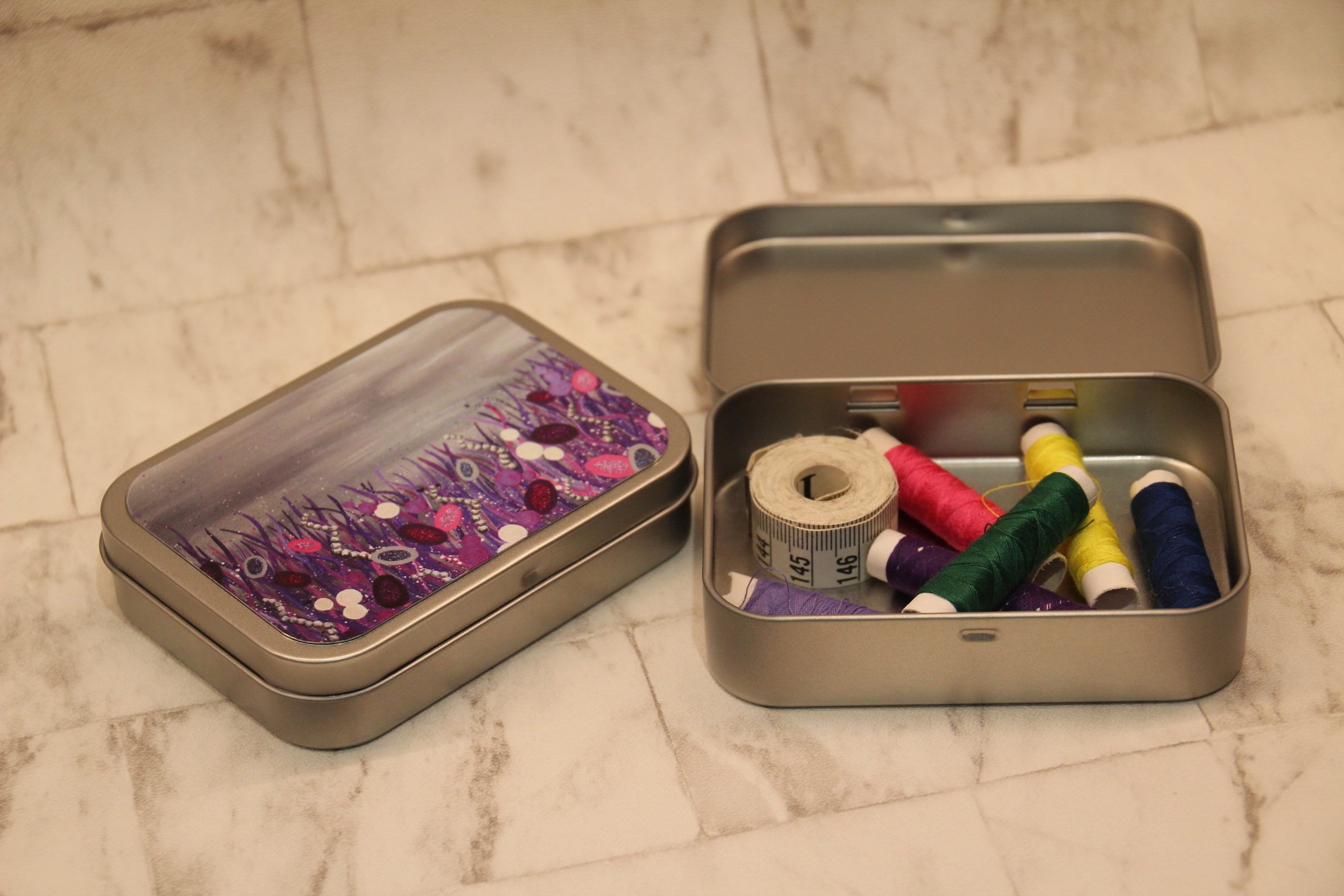 Small tin gifts for her trinkets keepsakes arty abstract Etsy