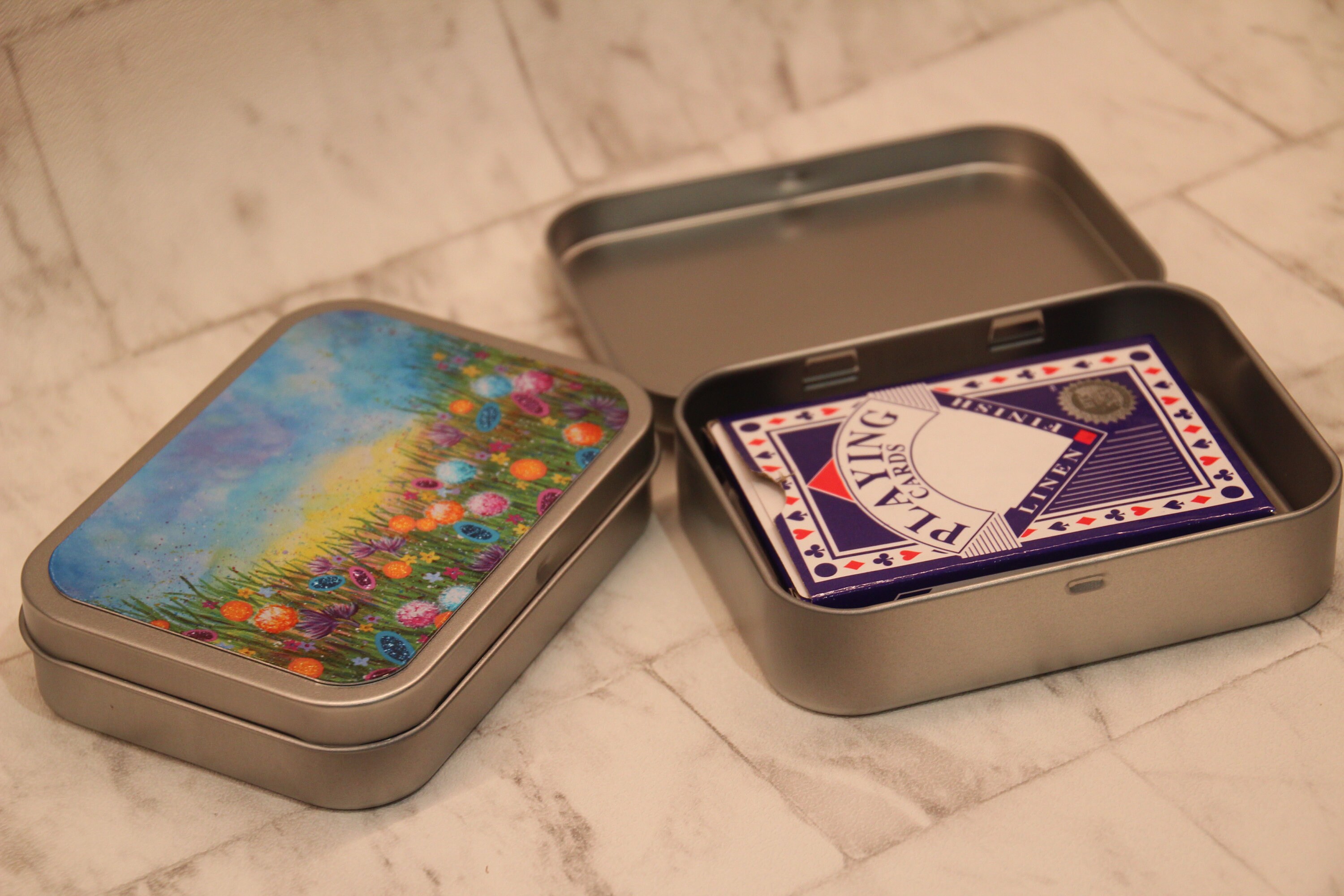 Small Tin Gifts for Her Trinkets Keepsakes Arty Floral Etsy UK