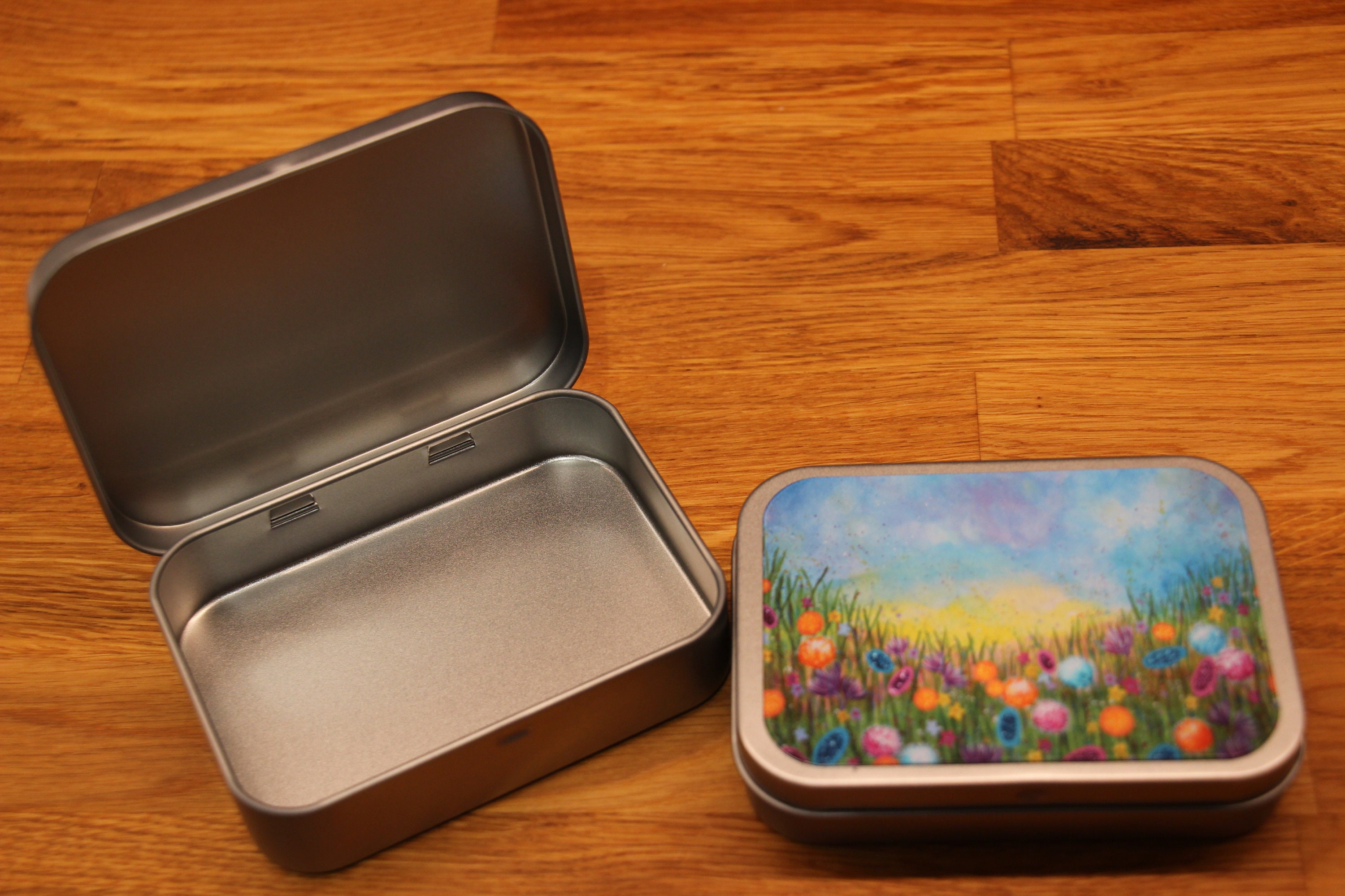 Small Tin Gifts for Her Trinkets Keepsakes Arty Floral Etsy UK