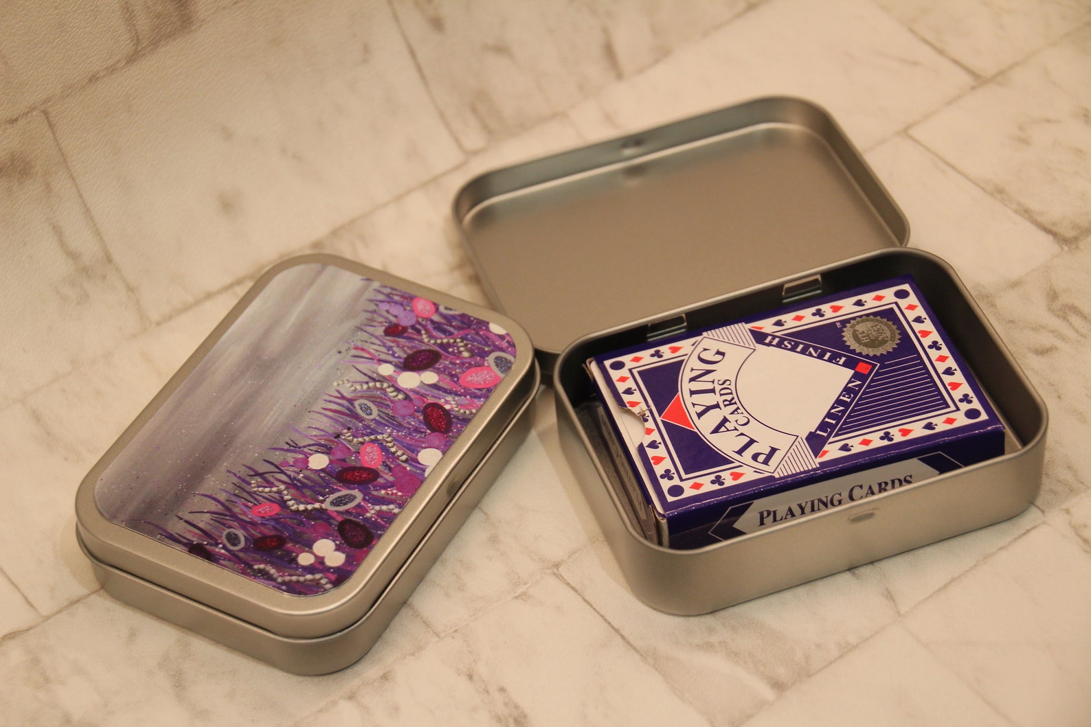 Small Tin Gifts for Her Trinkets Keepsakes Arty Abstract Etsy UK