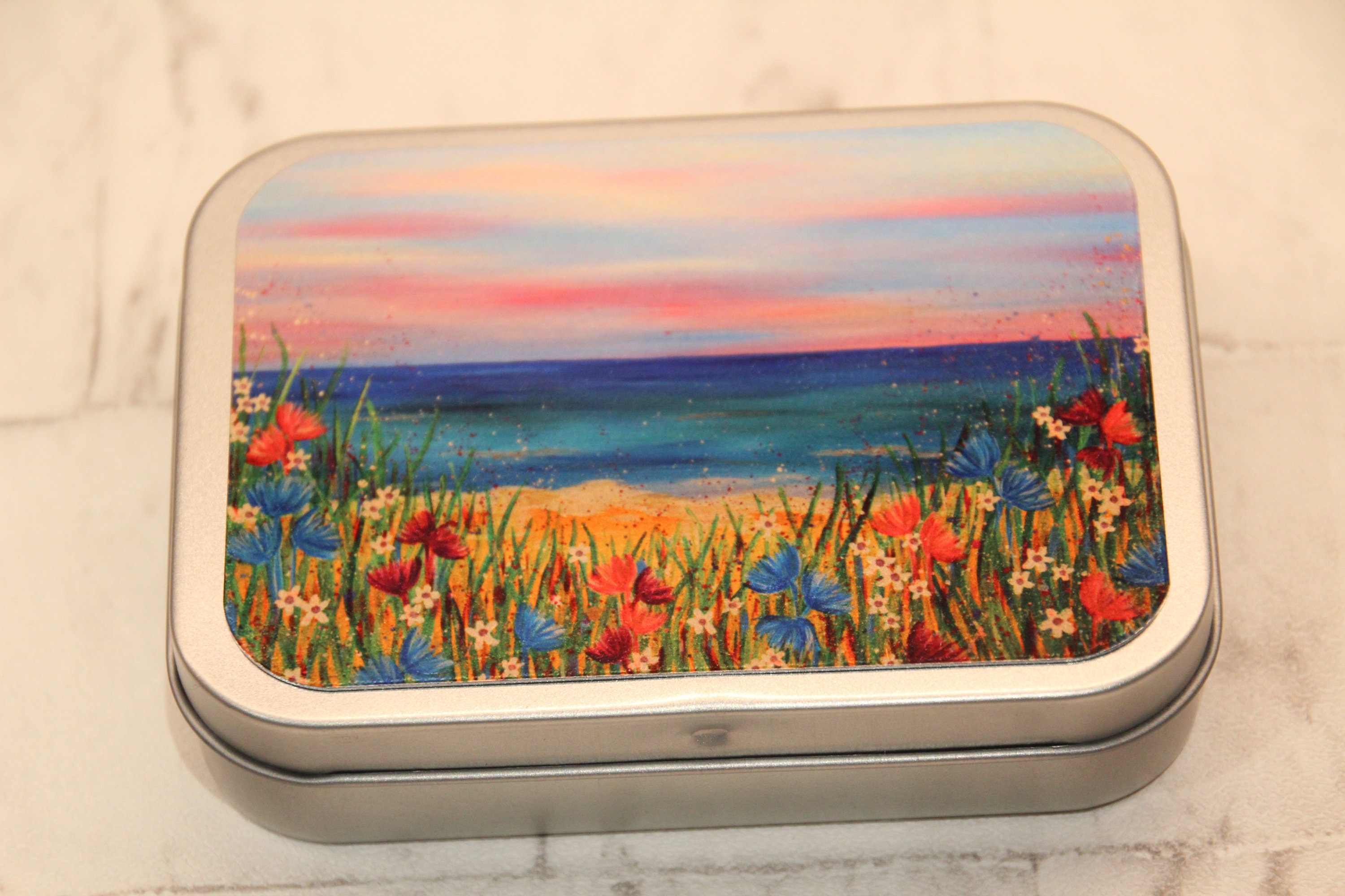 Stylish Storage Tin Gifts for Her Trinkets Keepsakes Sea Etsy