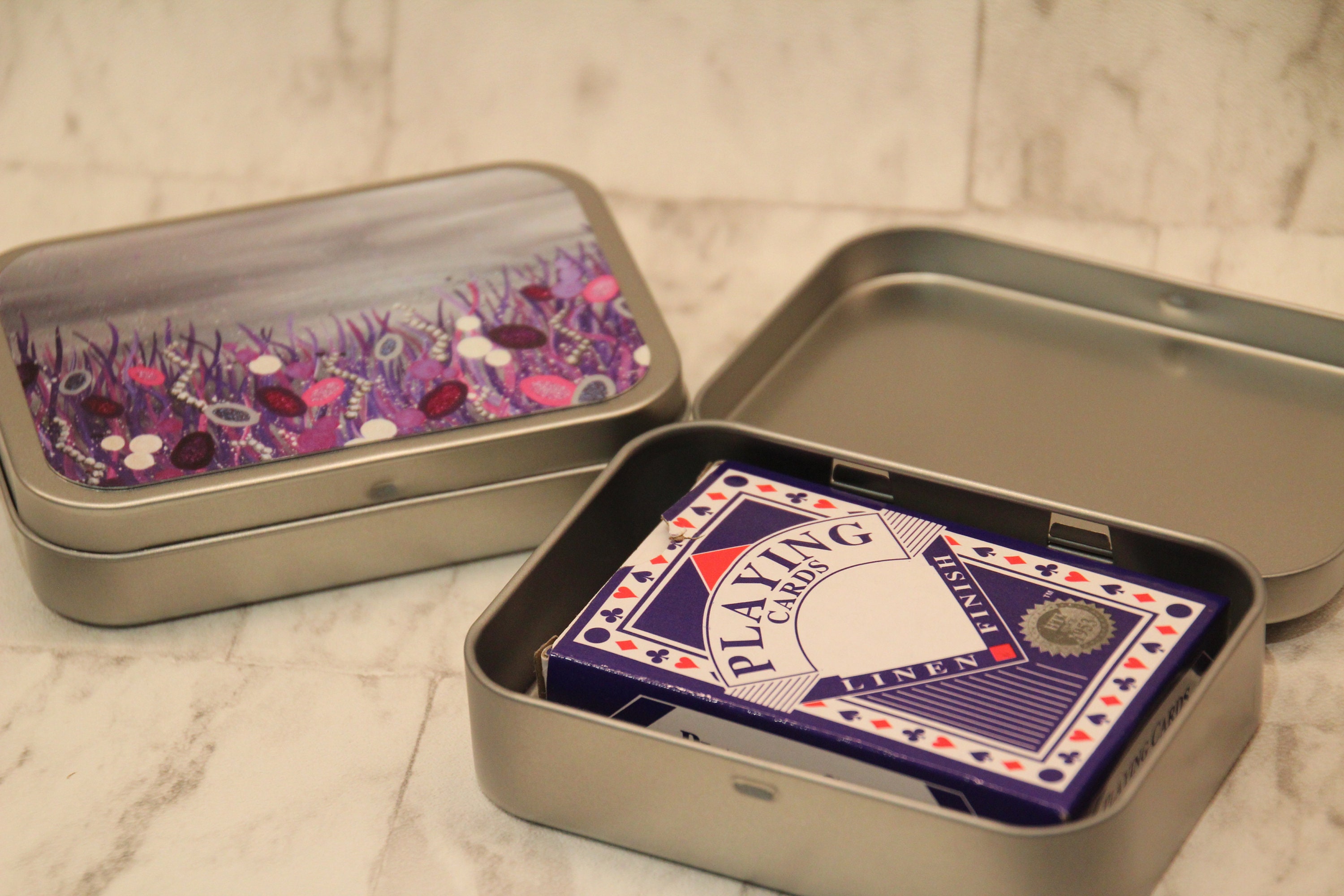 Small Tin Gifts for Her Trinkets Keepsakes Arty Abstract Etsy UK