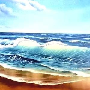 Seascape Oil Painting, Original Artwork, Ocean Beach Waves, Home Decor, Large Canvas Art, Gallery Wall, Gift For New House, Ireland, Irish