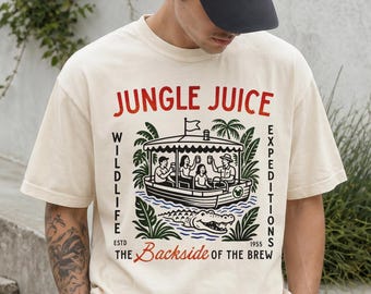 Jungle Juice Comfort Colors Shirt - Jungle Cruise Shirt - Backside of Water Tee, Vacation Souvenir T-Shirt, Theme Park Fan Shirt
