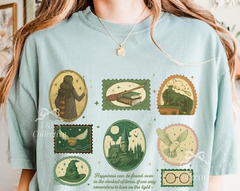 Bookish HP Comfort Colors® Shirt - Magical Book Shirt, Wizarding World Shirt, Magical School Shirt, HP Lover Gift, Universal Studios Shirt