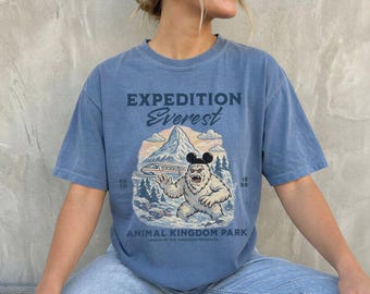 Comfort Colors Expedition Everest Tee -  Matterhorn Tee - Animal Kingdom Yeti Shirt - Subtle Disney Ride Shirt