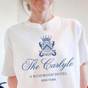 Vintage 90s Carlyle Hotel Unisex T-shirt, Garment-Dyed Tee - Vintage Hotel Shirt