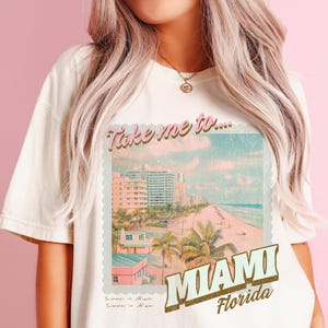 Comfort Colors Miami Florida Shirt - Oversized Summer Shirt - Beach shirt - Surf Shirt - Coconut girl