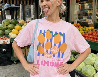 Comfort Colors Limone Graphic T-Shirt - Amafi Coast Italy Shirt - Italian Summer Shirt - Limoncello Shirt - Italian fruit shirt