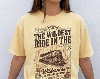 Wild West Train Comfort Colors Shirt - Thunder Mountain - Frontierland Shirt - Theme Park Ride Tee