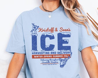 Frozen Kristoff Sven Ice Harvesting Shirt -  Mens Disney World Tee - Funny Walt Disney Gift for Men - Family Theme Park Vacation Shirt
