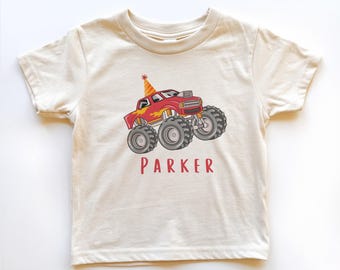 Monster truck Birthday for Boy, Monster truck Shirt, Vehicle Birthday Outfit, Car Party Shirt,  Monster Truck, Boy 1st Birthday Outfit