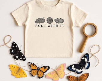 Kids Roly Poly shirt - Toddler Bug Shirt - Kids Bug Tee - Edgy Wild Child Natural Shirt