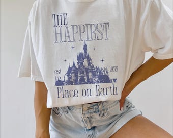 Happiest Place Comfort Colors Shirt - Disney Castle Inspired Shirt