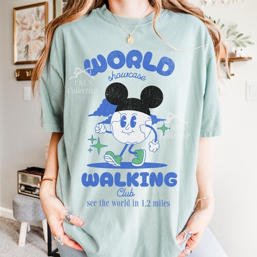 World Showcase Walking Club Comfort Colors Shirt - Florida Park Inspired Shirt - Theme Park Shirt