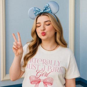 Literally just a park girl Comfort Colors Shirt - Disney Coquette shirt