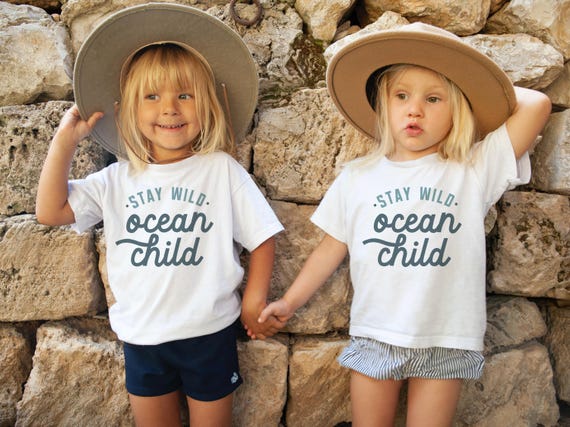 Kids Stay Wild Ocean Child Shirt - Trendy Graphic Kids Tee - Kids Summer Shirt - Toddler Boy Shirt
