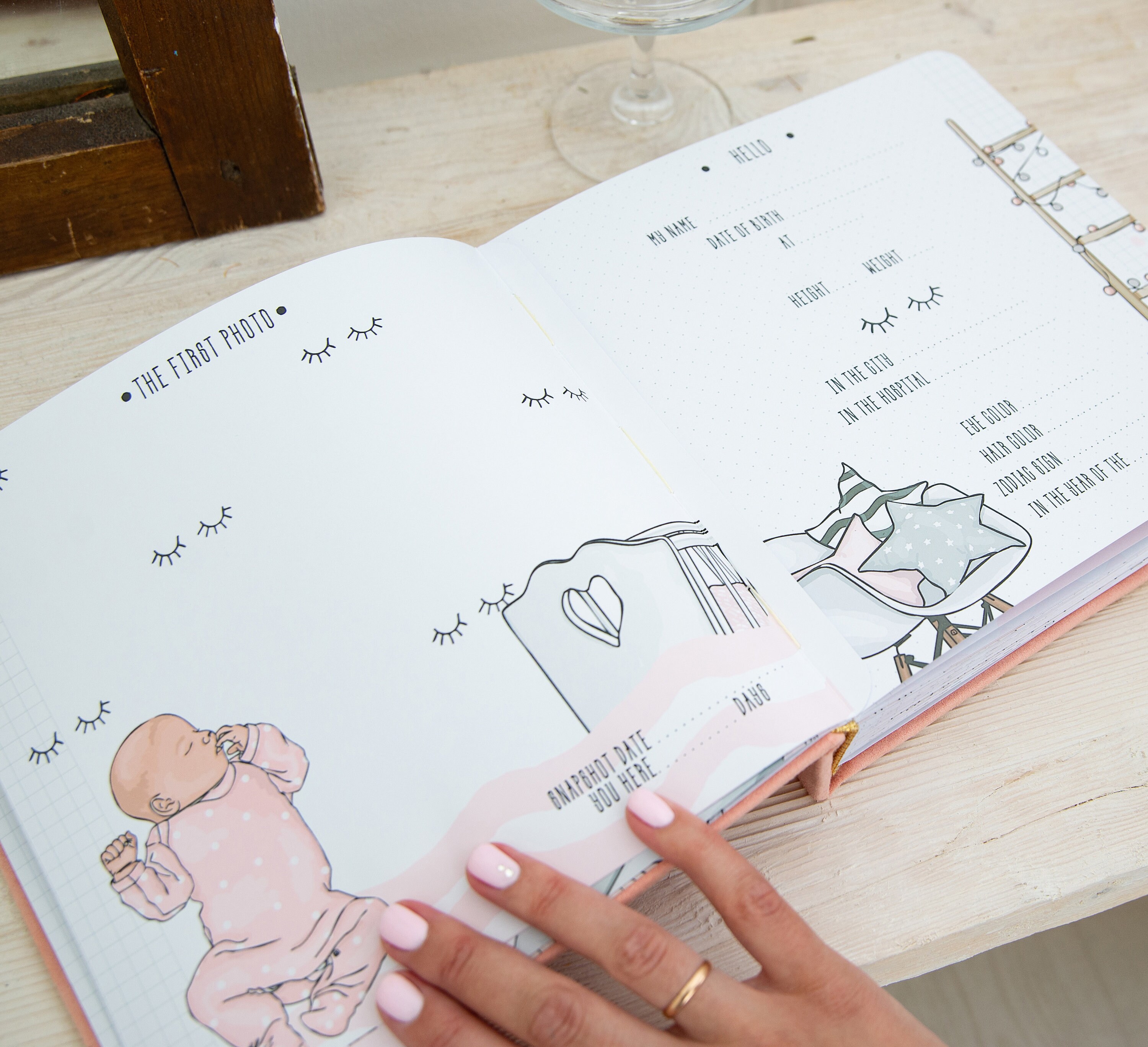 Personalized baby memory book.Customized first baby book Etsy