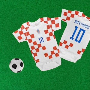 Croatia soccer / football jersey inspired baby bodysuit
