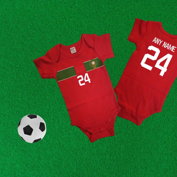 Morocco soccer / football jersey inspired baby bodysuit