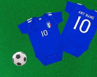 Italy soccer / football jersey inspired baby bodysuit