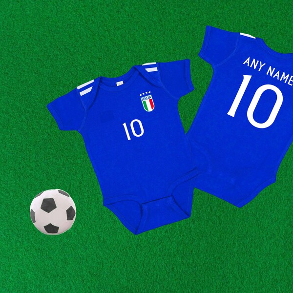 Italy soccer / football jersey inspired baby bodysuit