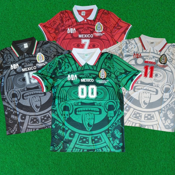 Camisetas de fútbol retro de México 1998 *Personalización disponible