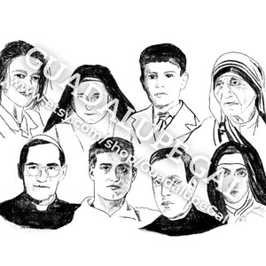 High Resolution Digital Download - 8x10- My Friends the Saints - Printable Wall Art
