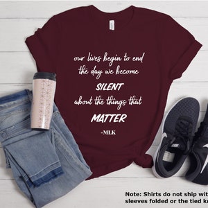 Motivational Quote Unisex T-shirt, MLK Quote Shirt, Inspirational Short Sleeve Tee