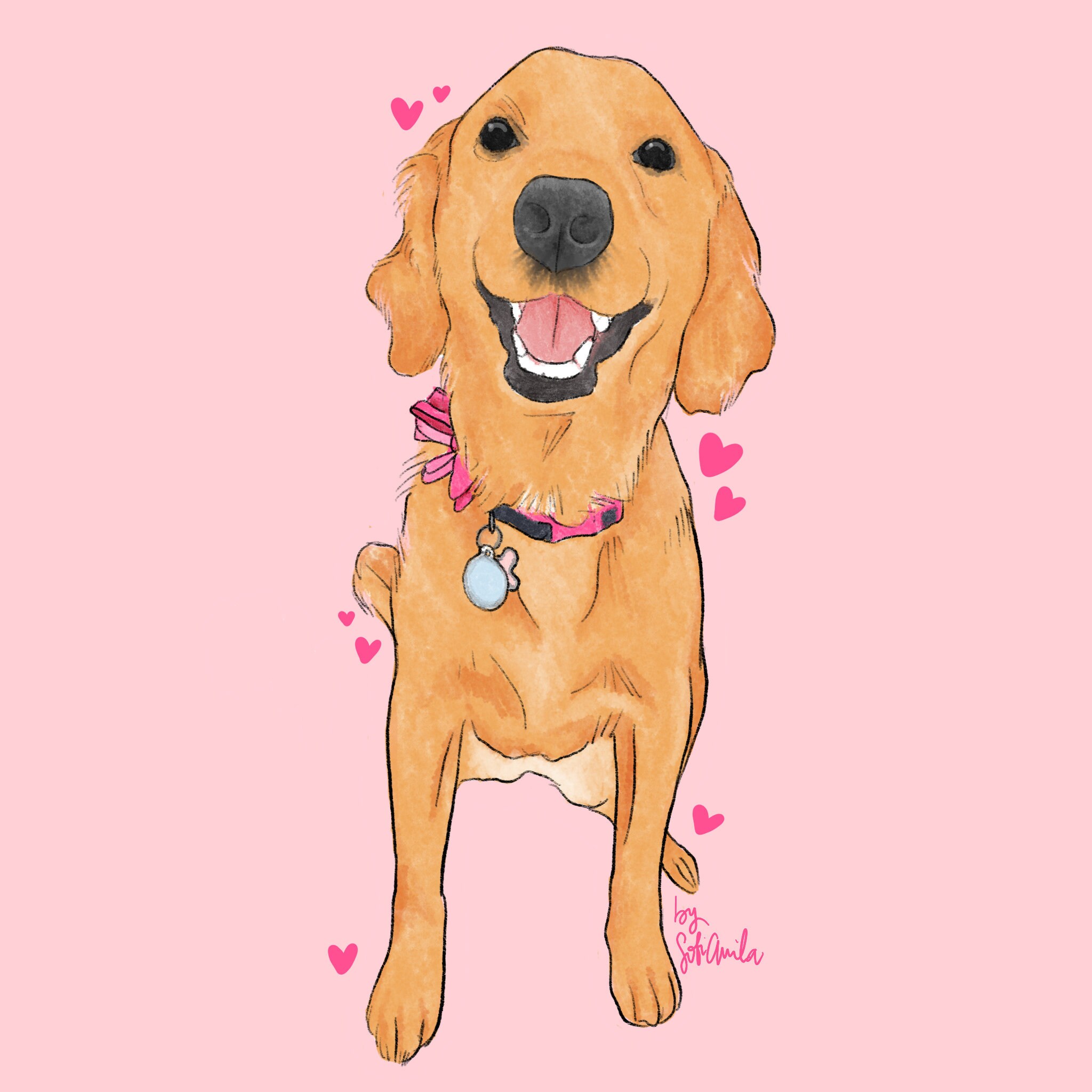 Custom Digital Pet Illustration Etsy