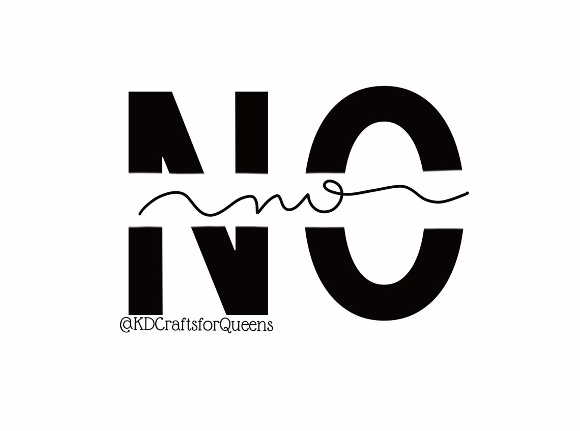 NO Statement Wall Art & Phone Wallpaper Etsy Canada