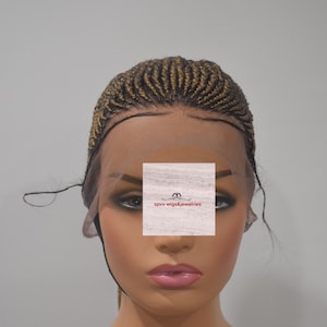 360 lace braided wig/ okuku cornrow/ ready to wear cornrow wig/ color 27 cornrow wig/ 28 inches