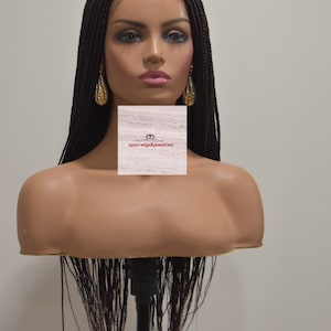 Cornrow braided wig / Braided wig/ cornrow braids/ brown wig / wig for black women