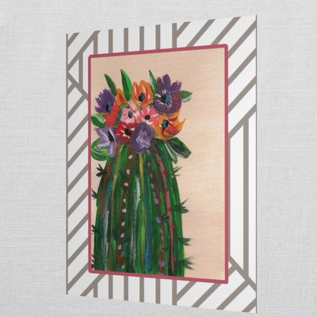 Cactus Fine Art Note Cards Tarjeta de nota en blanco 5, Arte original ...