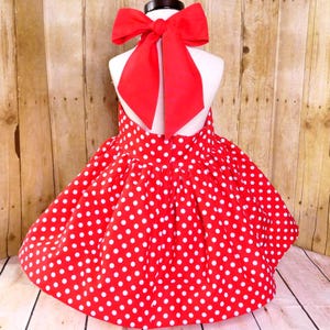 Red Polka Dot Halter Dress - Etsy