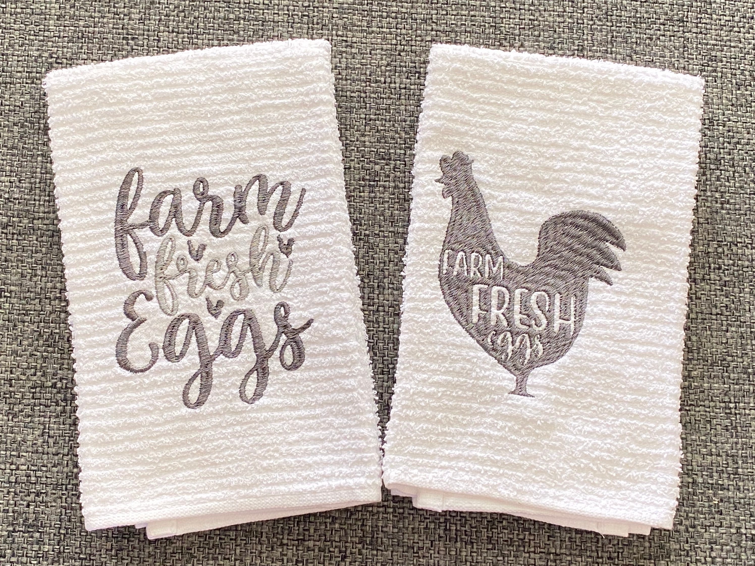 Farmhouse Kitchen Towel Set Housewarming Gift Etsy