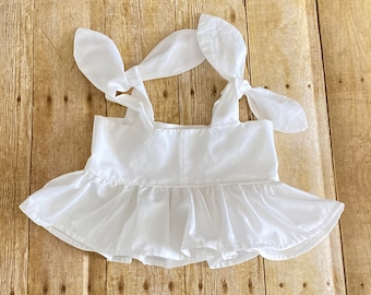 Girl Peplum Crop Top | Baby Girl Peplum Shirt | Chic Girl Top | Size Newborn to 6 years | Shoulder Ties Shirt with Ruffle Trim