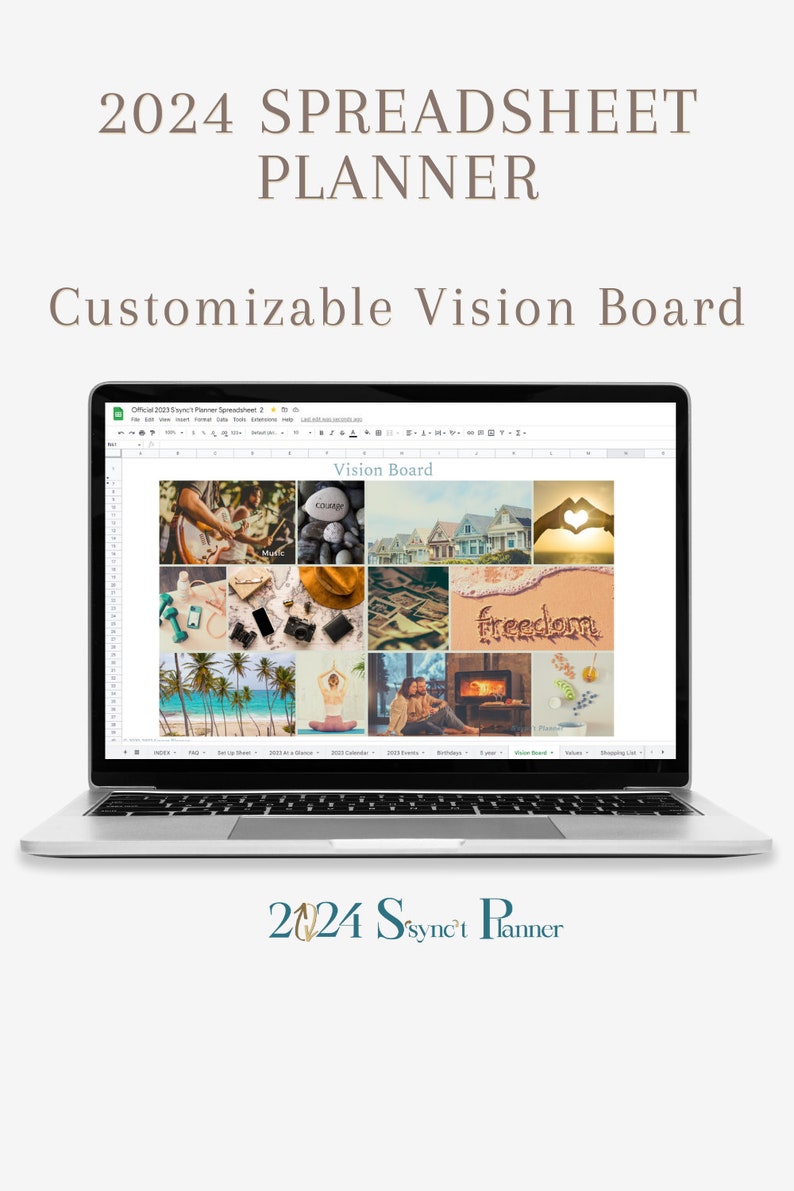 2024 Spreadsheet Planner Template Weekly Meal Planner, Budget, Habit