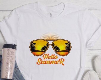 Happy Sun Face Shirt, Hello Sunshine Shirt, Summer Shirt, Beach Shirt ...