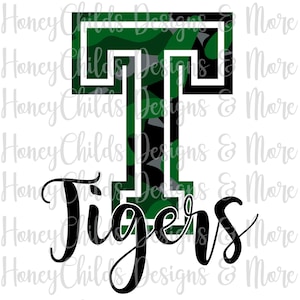 Tigers Green Camo PNG SUBLIMATION