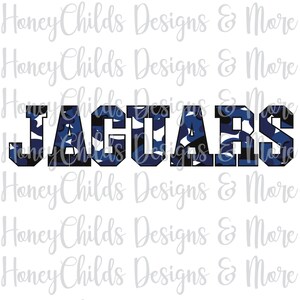 Jags Black and Blue Block Camo PNG SUBLIMATION