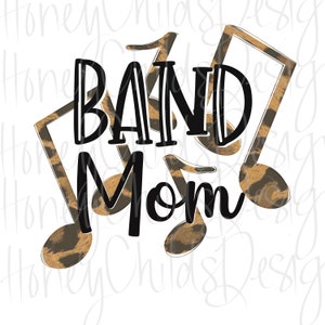 Leopard Print Band Mom PNG | SUBLIMATION