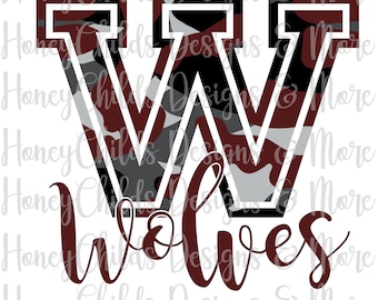 Wolves Camo PNG Sublimation
