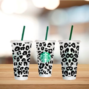 Venti sized reusable Starbucks Cold Cup - Leopard print