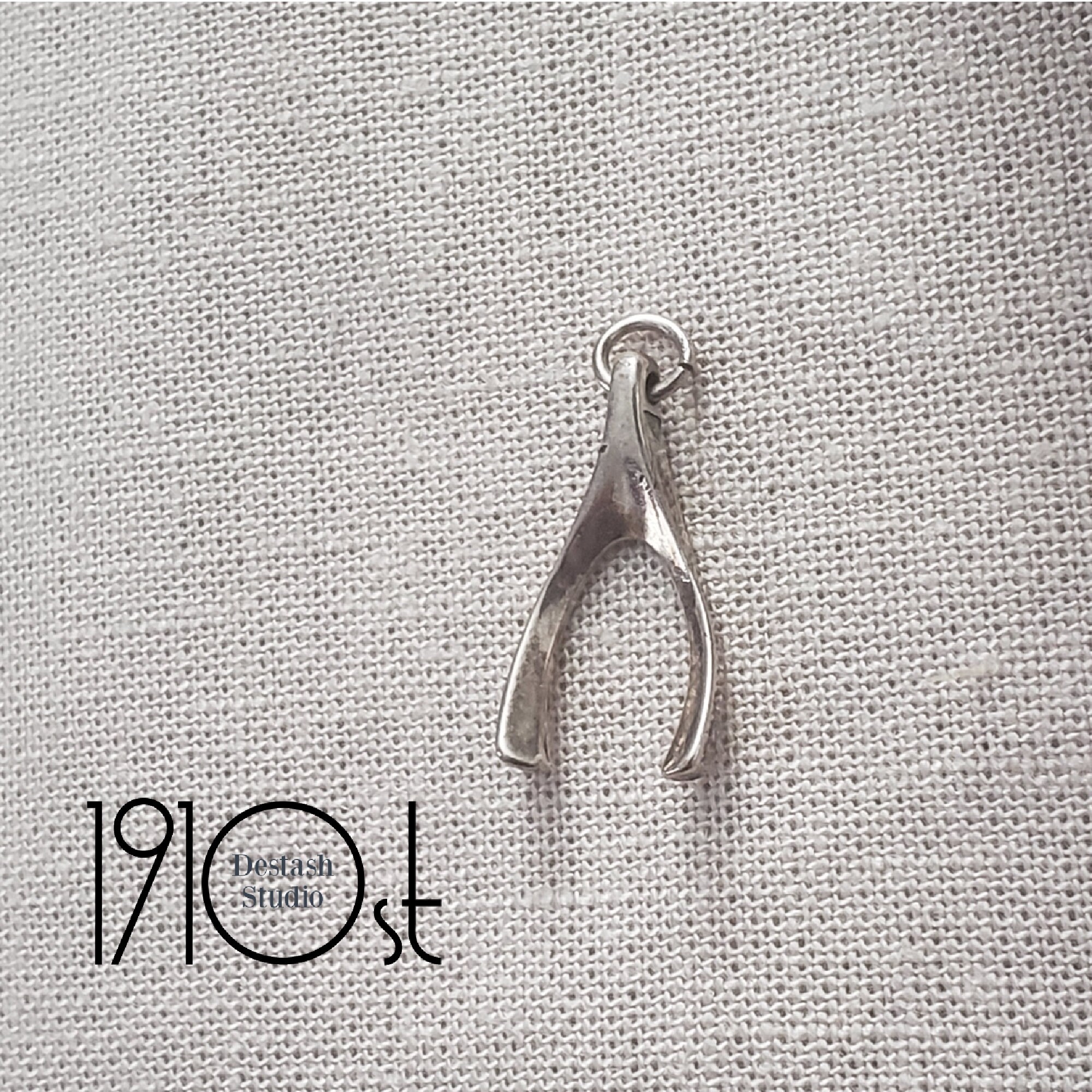 Authentic Pandora Silver Hanging Wish Bone Wishbone Charm