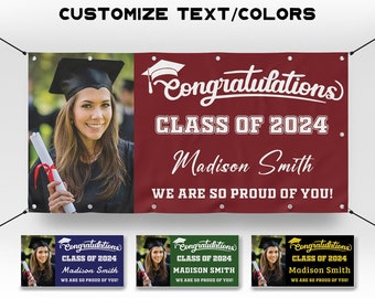 Graduation Banner | Class of 2024 Graduation | Announcement Banner | Decorations Personalized, Graduation Gift | Vinyl Banner - Sign
