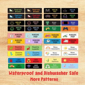 Custom Waterproof Daycare Labels- Dishwasher Safe - Preschool Labels -Name Stickers - School Supply Labels - Name Labels for School Supplies