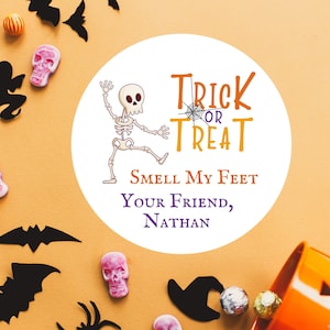 Halloween Stickers Candy Halloween Stickers Pumpkin Trick or Treat Stickers Happy Halloween Labels Treat Bag Stickers Trunk or Treat Bat